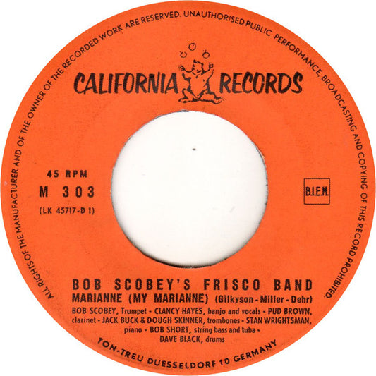 Bob Scobey's Frisco Band - Marianne 15845 Vinyl Singles Goede Staat