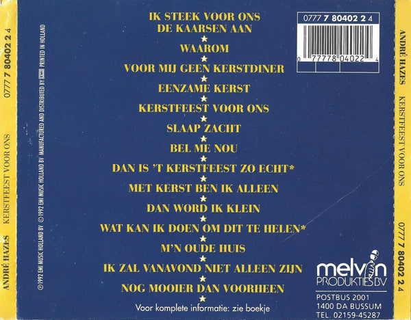 André Hazes - Kerstfeest Voor Ons (CD) Compact Disc VINYLSINGLES.NL