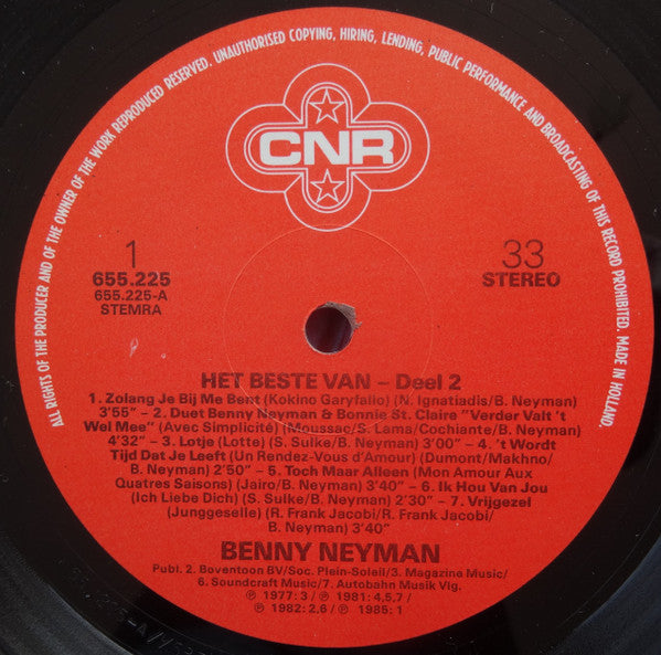 Benny Neyman - Het Beste Van Benny Neyman Deel 2 (LP) 48638 Vinyl LP VINYLSINGLES.NL