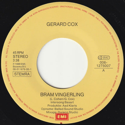 Gerard Cox - Bram Vingerling 32313 Vinyl Singles Goede Staat