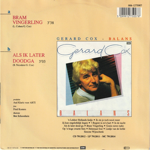 Gerard Cox - Bram Vingerling 32313 Vinyl Singles Goede Staat