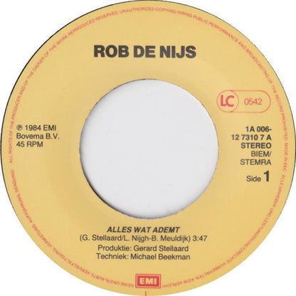 Rob de Nijs - Alles Wat Ademt 33595 31968 28678 09285 09073 09072 00642 24445 24511 26013 04437 10766 Vinyl Singles VINYLSINGLES.NL