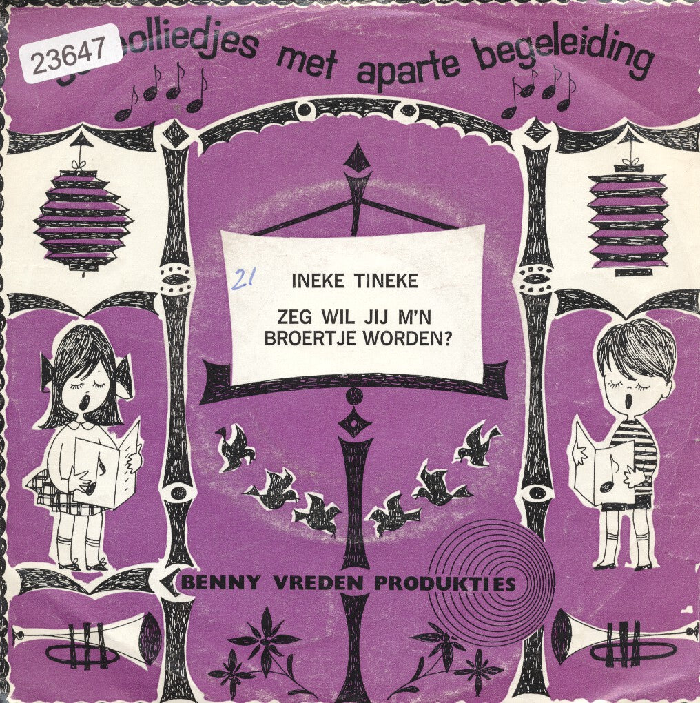 Benny Vreden - Ineke Tineke Vinyl Singles Vinyl Very Good (VG) <br> Hoes Good Plus (G+)