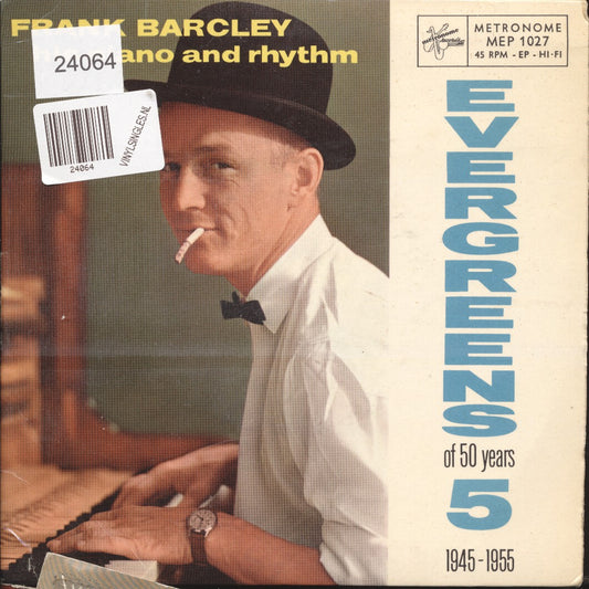 Frank Barcley His Piano And Rhythm - Evergreens Vol. --** Vinyl Singles Vinyl Very Good (VG) <br> Hoes Good Plus (G+)