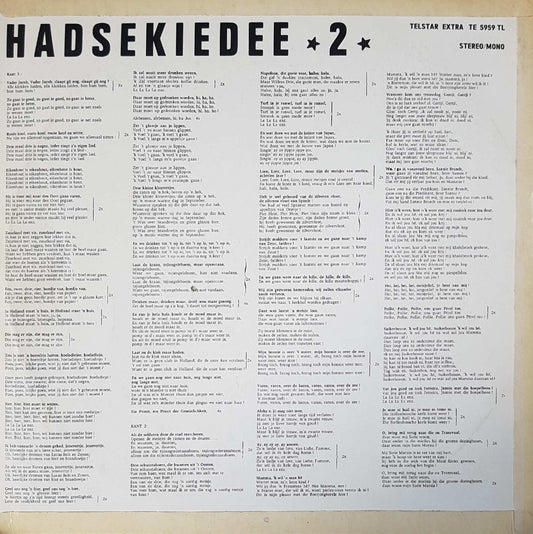 Various - Hadsekiedee * (LP) Vinyl LP Vinyl Zeer Goed / Hoesje Goed "VINYLSINGLES.NL"