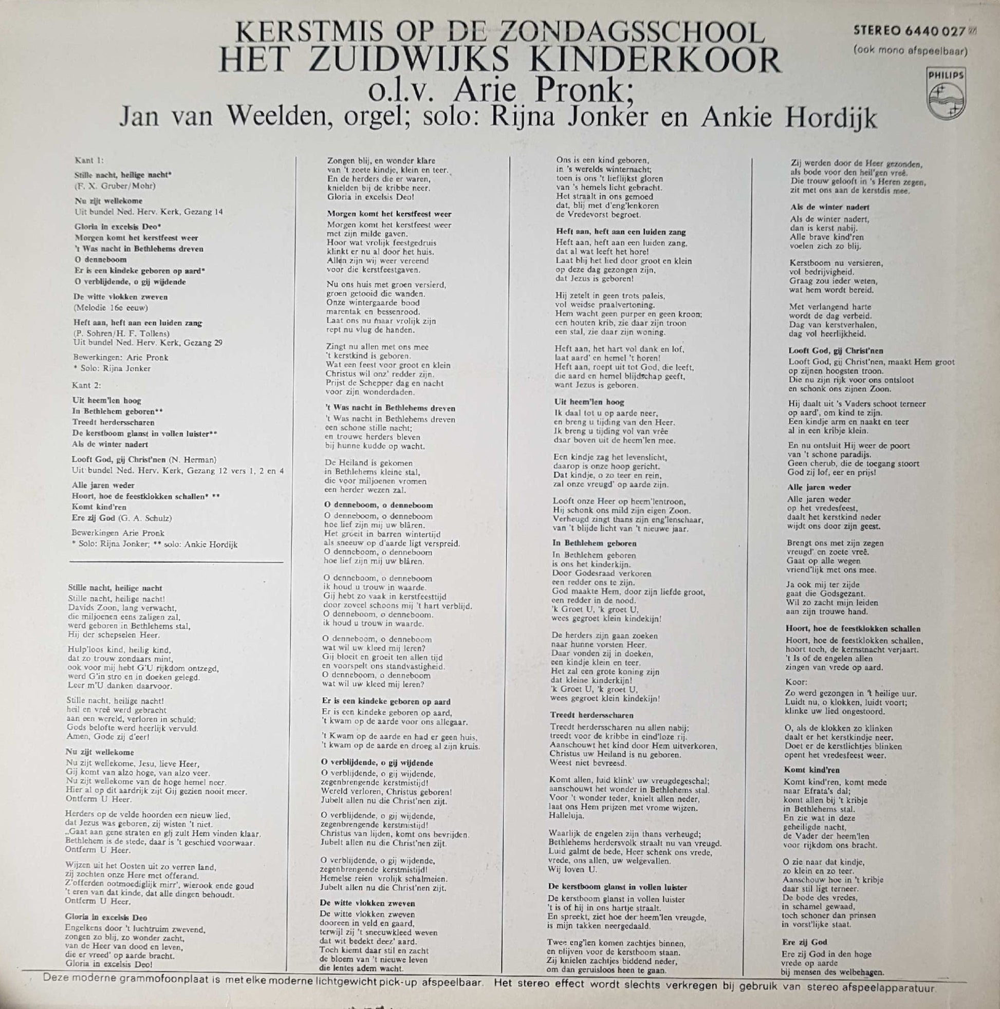 Zuidwijks Kinderkoor - Kerstmis op de zondagsschool (LP) 41531 Vinyl LP VINYLSINGLES.NL