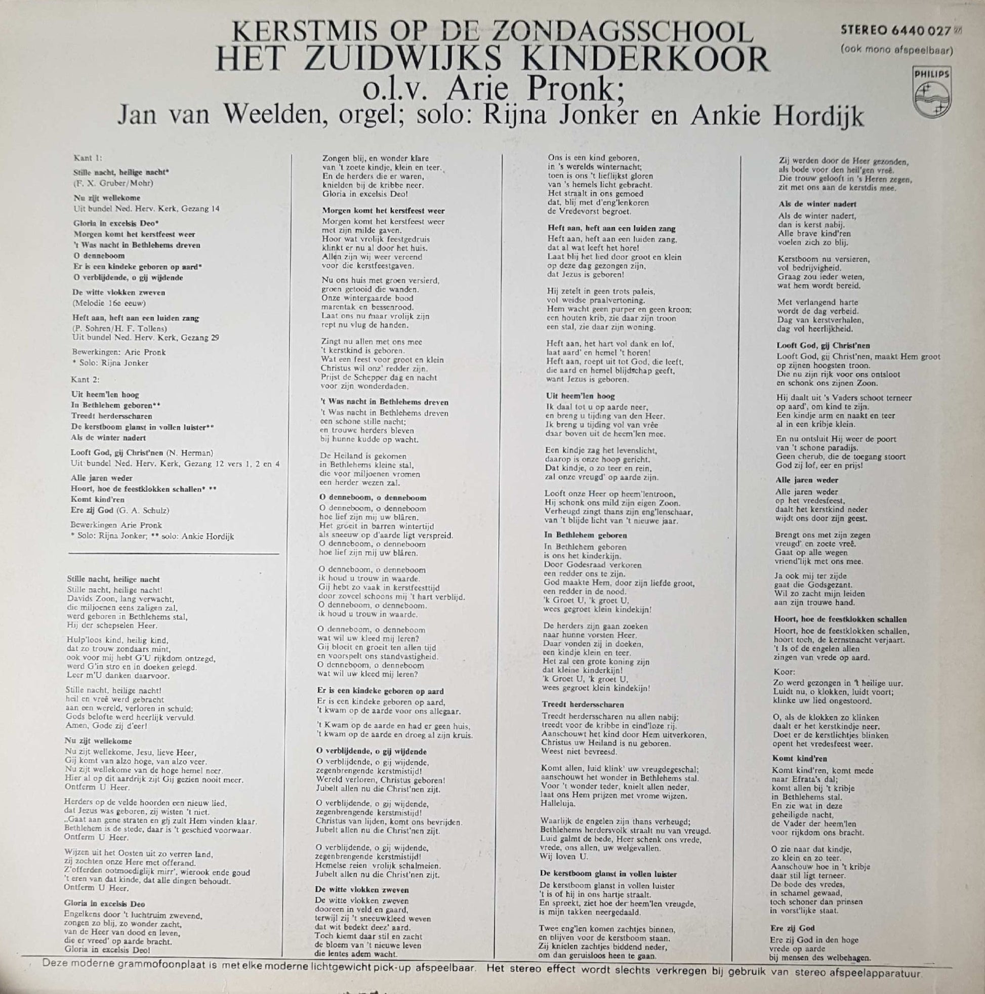 Zuidwijks Kinderkoor - Kerstmis op de zondagsschool (LP) 41531 Vinyl LP Goede Staat