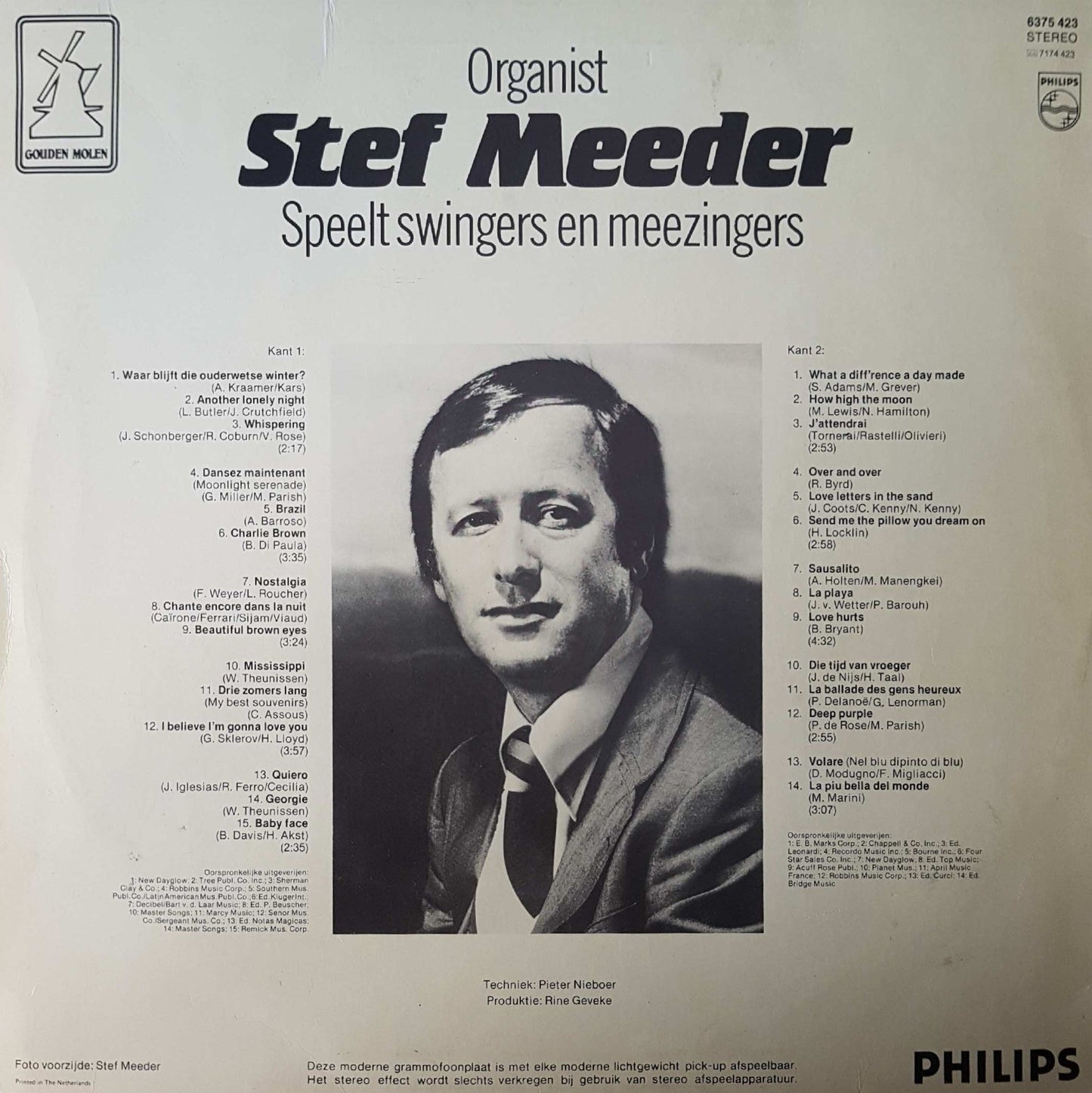 Stef Meeder - Stef Meeder Speelt Swingers En Meezingers (LP) 41588 Vinyl LP VINYLSINGLES.NL