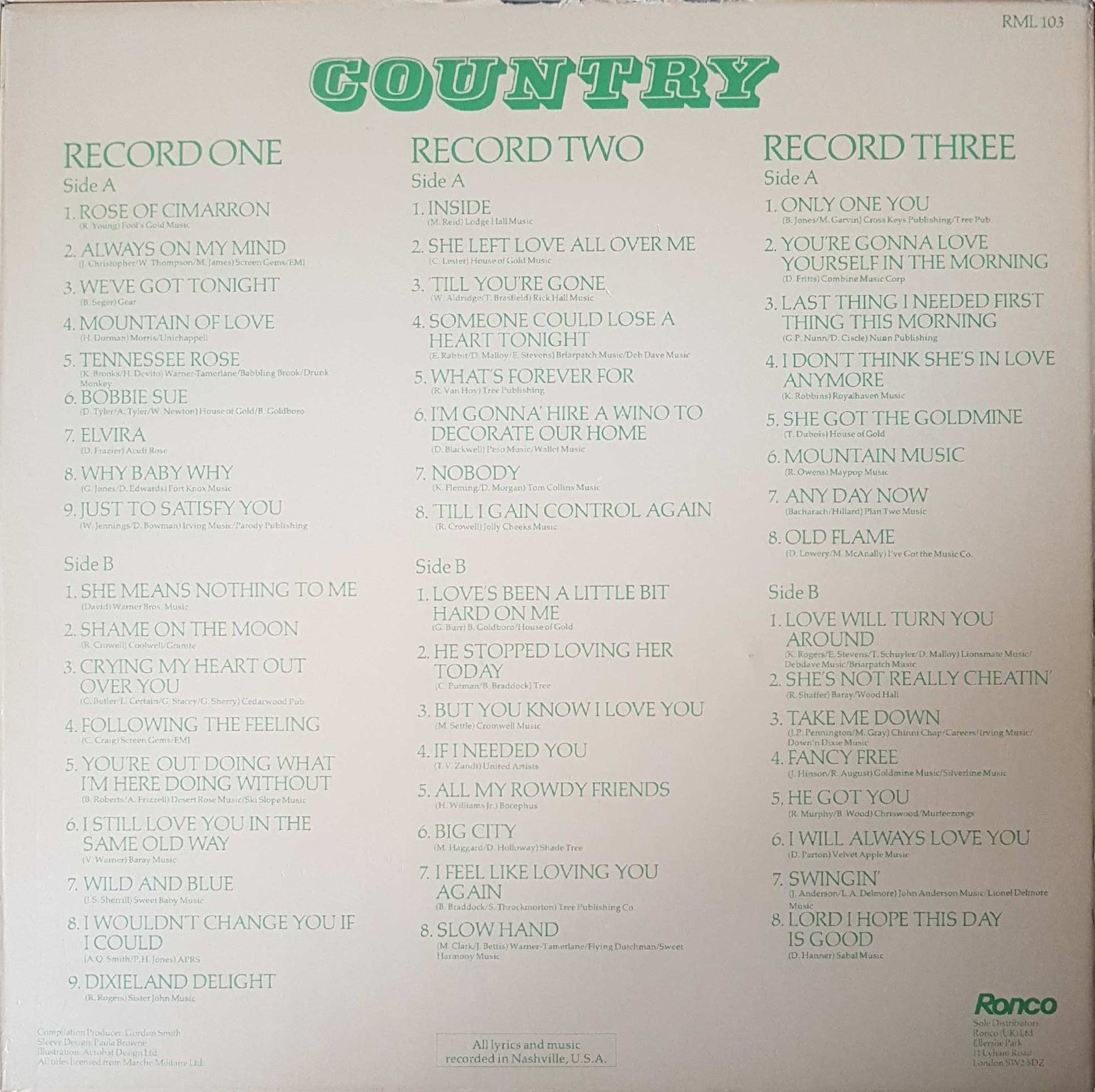 Various - 50 Great Nashville Hits (LP Box) Vinyl LP Goede Staat