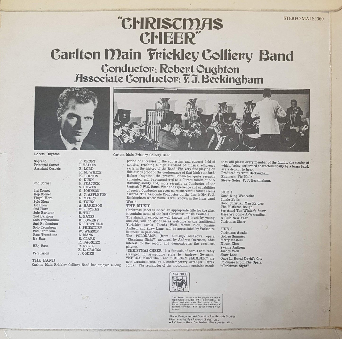 Carlton Main Frickley Colliery Band - Chriscmas Cheer (LP) 42554 Vinyl LP VINYLSINGLES.NL