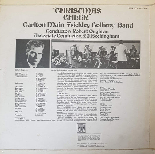 Carlton Main Frickley Colliery Band - Chriscmas Cheer (LP) Vinyl LP Vinyl Zeer Goed / Hoesje Goed "VINYLSINGLES.NL"