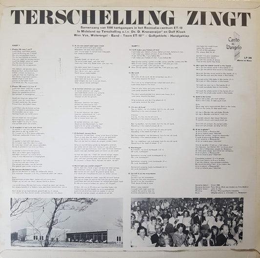 1000 Kerkgangers - Terschelling Zingt (LP) Vinyl LP Vinyl Zeer Goed / Hoesje Goed "VINYLSINGLES.NL"