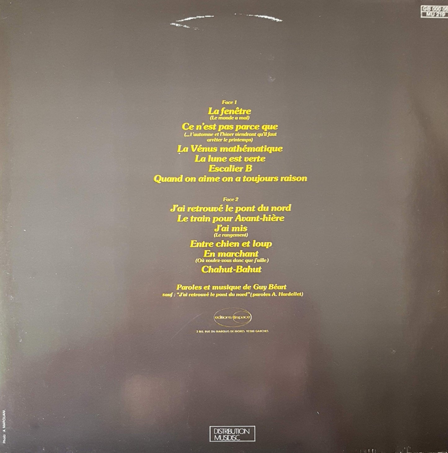 Guy Beart - La Fenetre (LP) - 43085 Vinyl LP VINYLSINGLES.NL