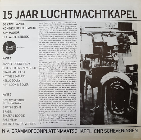 Kapel Van De Koninklijke Luchtmacht - 15 Jaar Luchtmachtkapel (LP)
