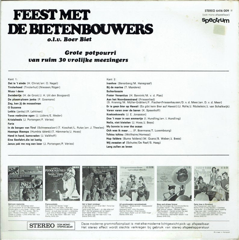 Bietenbouwers - Feest met De Bietenbouwers (LP) 40269 Vinyl LP VINYLSINGLES.NL