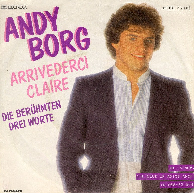 Andy Borg - Arrivederci Claire Vinyl Singles VINYLSINGLES.NL