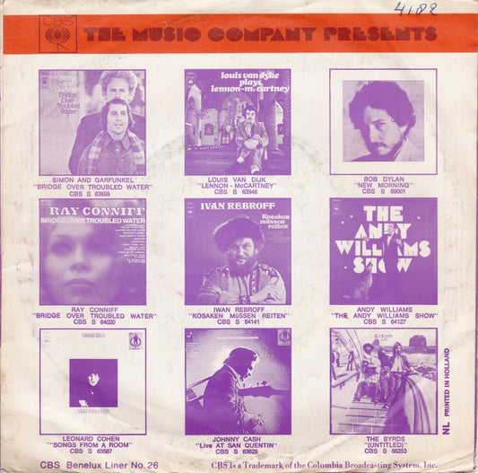 Andy Williams - Love Story Vinyl Singles Vinyl Zeer Goed / Hoesje Goed "VINYLSINGLES.NL"