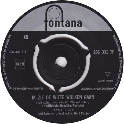 Anita Berry - Ik Zie de Witte Wolken Gaan Vinyl Singles VINYLSINGLES.NL
