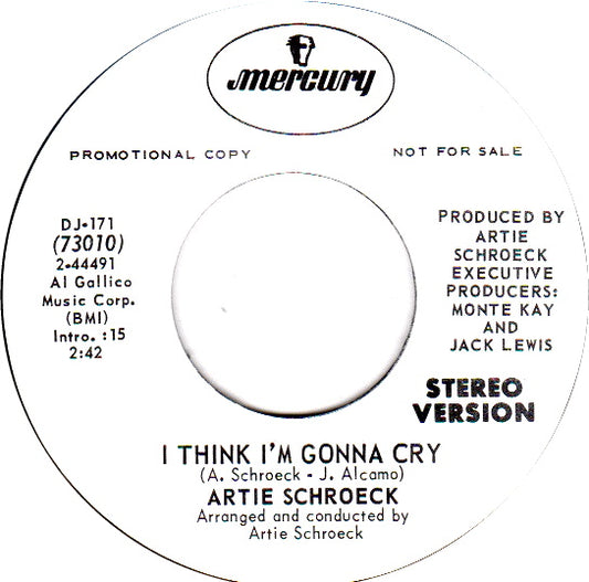 Artie Schroeck - I Think I'm Gonna Cry