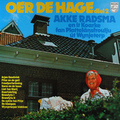 Akke Radsma - Oer de hage diel 2 (LP) Vinyl LP Vinyl Very Good (VG) <br> Hoes Good Plus (G+)