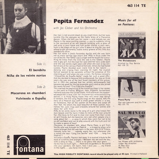 Pepita Fernandez - Pepita Fernandez with Jos Cleber And His Orchestra