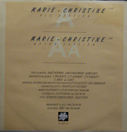 Bart Herman - Marie-Christine (B) 12327 Vinyl Singles Goede Staat