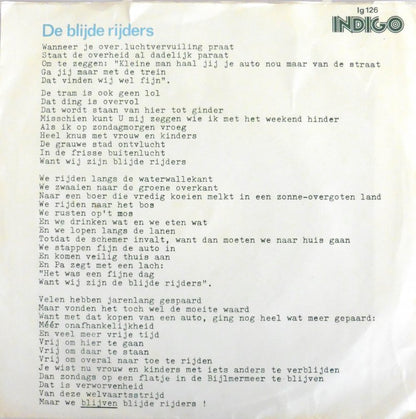 Ben Versluis - De Blijde Rijders 31472 Vinyl Singles Goede Staat