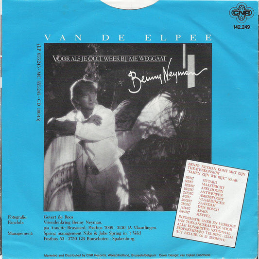 Benny Neyman - Laat Me Huilen 40354 Vinyl Singles Vinyl Zeer Goed / Hoesje Goed "VINYLSINGLES.NL"