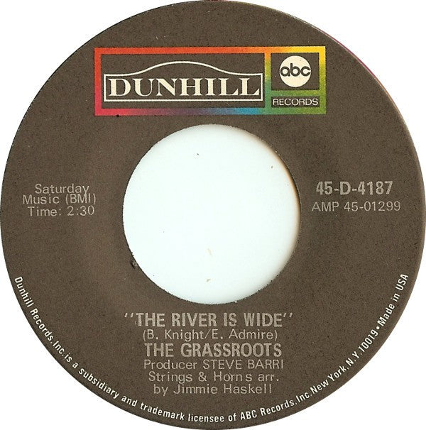 Grass Roots - The River Is Wide / (You Gotta) Live For Love 21871 Vinyl Singles Hoes: Generic