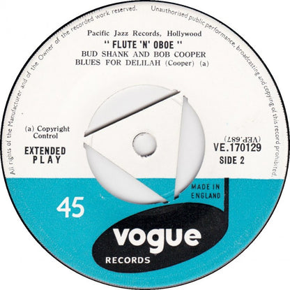 Bud Shank en Bob Cooper - Flute 'n Oboe (EP) 17712 Vinyl Singles EP VINYLSINGLES.NL
