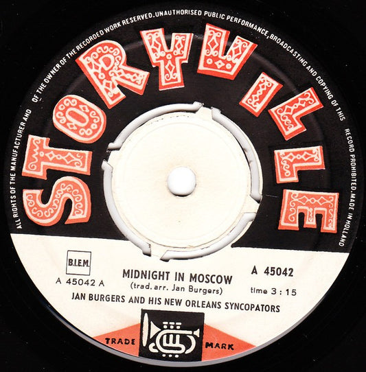 Jan Burgers And His New Orleans Syncopators - Midnight In Moscow 26320 17223 Vinyl Singles Goede Staat