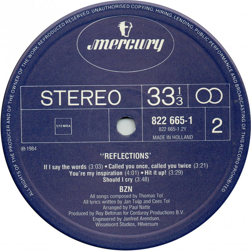 BZN - Reflections (LP) 41677 42353 44686 49980 Vinyl LP VINYLSINGLES.NL