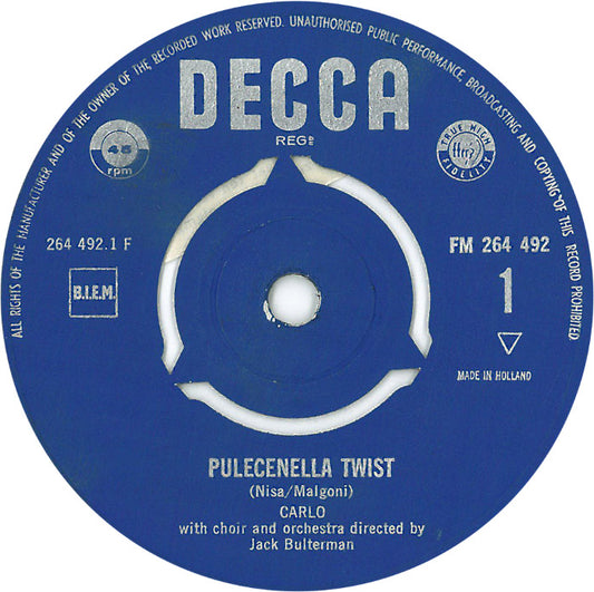 Carlo - Pulecenella Twist 03003 Vinyl Singles VINYLSINGLES.NL