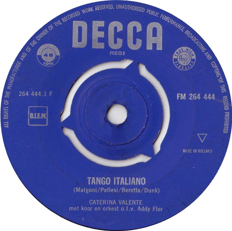 Caterina Valente - Tango Italiano 11034 Vinyl Singles Goede Staat