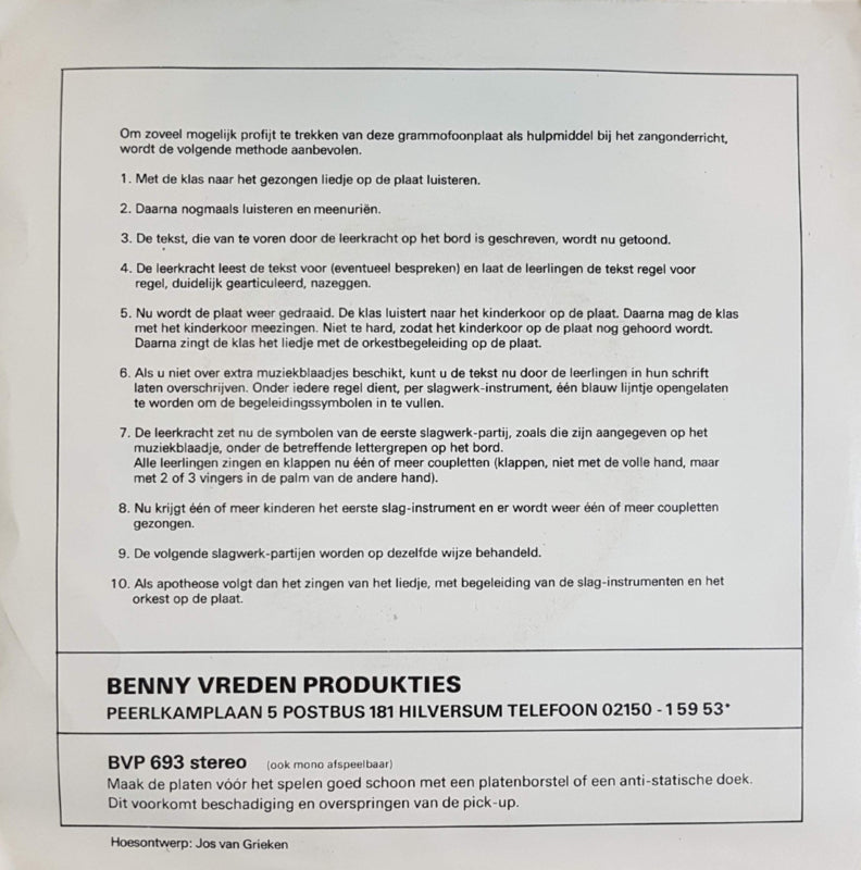 Benny Vreden - Herfst 22762 Vinyl Singles VINYLSINGLES.NL
