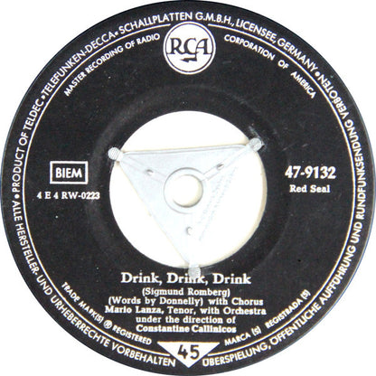 Mario Lanza - Drink, Drink, Drink 10629 09113 Vinyl Singles VINYLSINGLES.NL