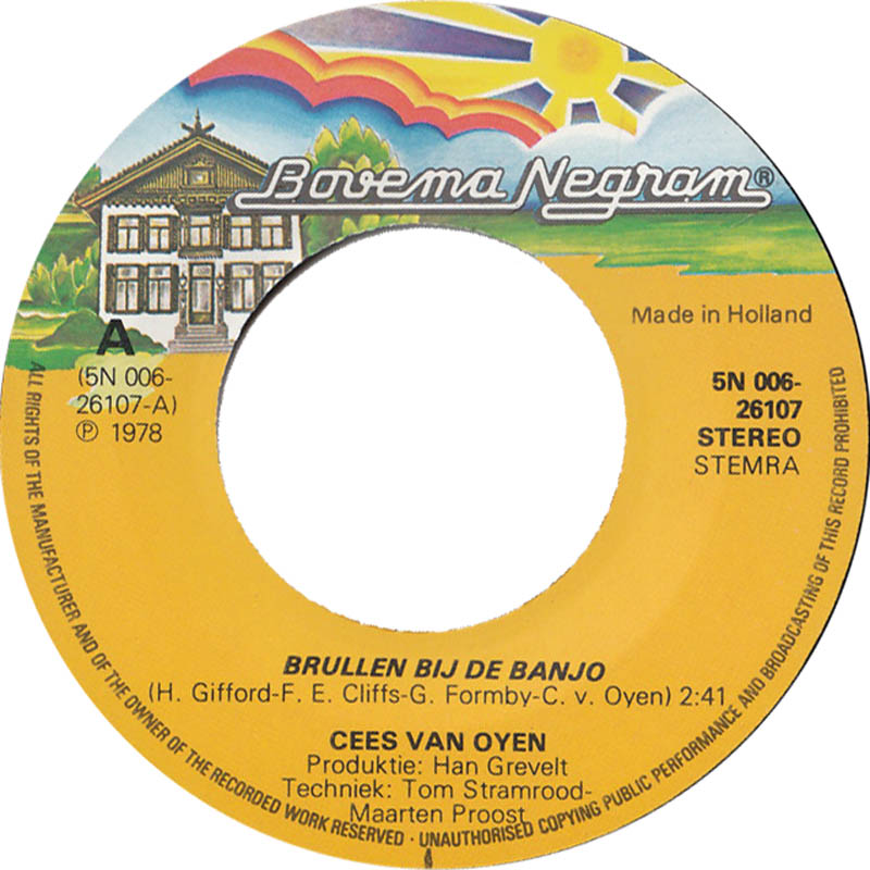 Cees van Oyen - Brullen Bij De Banjo 13995 Vinyl Singles VINYLSINGLES.NL