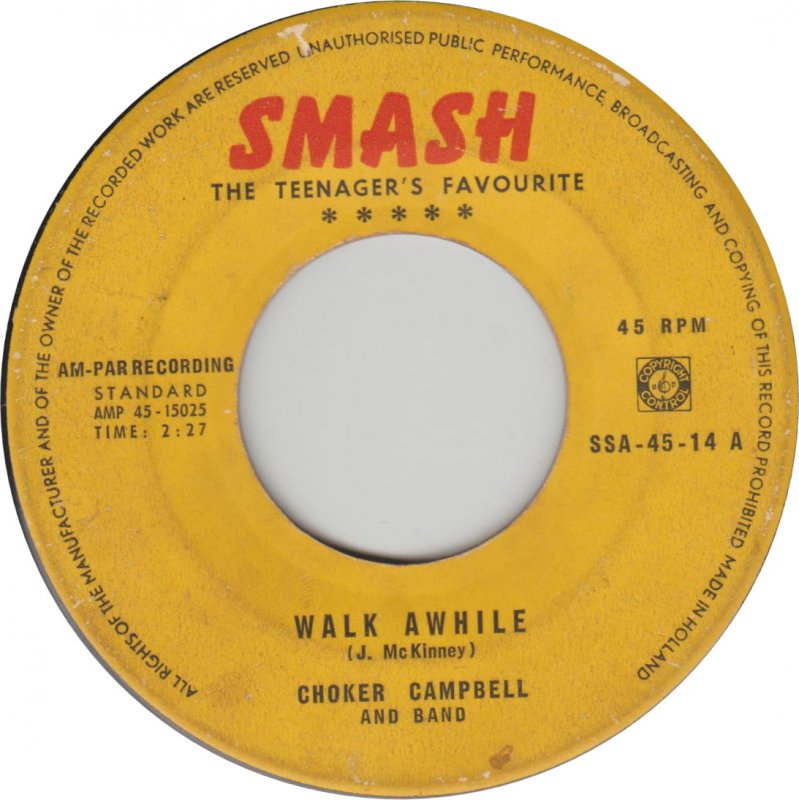 Choker Campbell - Walk Awhile Vinyl Singles VINYLSINGLES.NL
