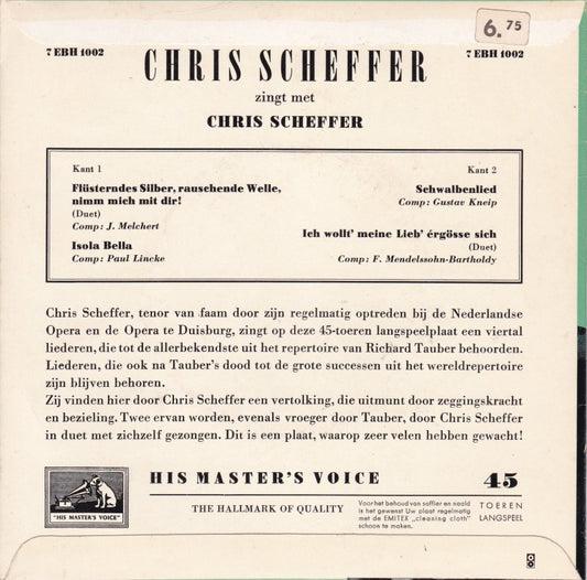 Chris Scheffer Zingt Met Christ Scheffer - Flüsterades Silber, Rauschende Welle, Nimm Mich Mit Dir
