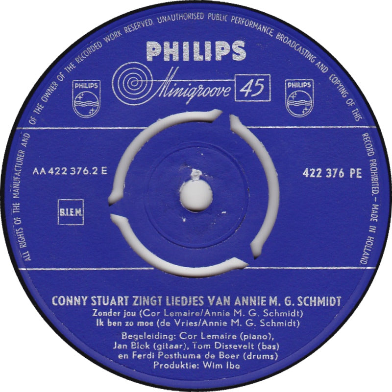 Conny Stuart - Conny Stuart Zingt Liedjes Van Annie M. G. Schmidt (EP) 30861 32154 Vinyl Singles EP VINYLSINGLES.NL