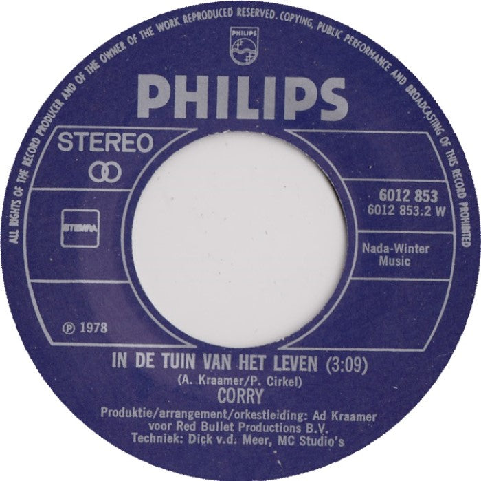 Corry Konings - Een Teken Van Leven Vinyl Singles Vinyl Very Good (VG) <br> Hoes Good Plus (G+)