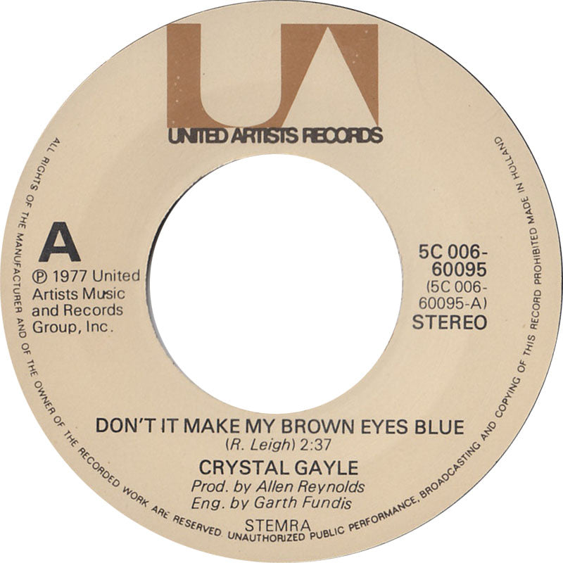 Crystal Gayle - Don't It Make My Brown Eyes Blue 12961 Vinyl Singles Goede Staat