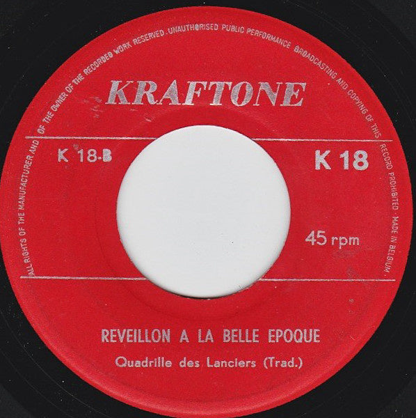 Unknown Artist - Reveillon A La Belle Epoque Vinyl Singles Vinyl Very Good (VG) <br> Hoes Good Plus (G+)