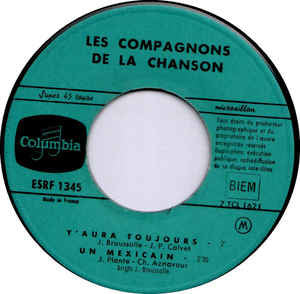 Compagnons De La Chanson - Y'Aura Toujours (EP) 23274 13874 Vinyl Singles EP Goede Staat