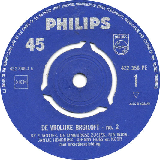 Johnny Hoes - De Vrolijke bruiloft No.2 (EP) 23119 Vinyl Singles EP Goede Staat