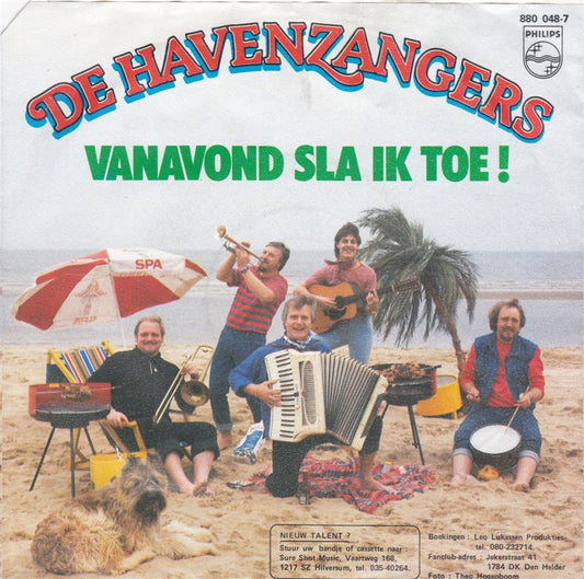 Havenzangers - Vanavond Sla Ik Toe! 16629 Vinyl Singles Vinyl Zeer Goed / Hoesje Goed "VINYLSINGLES.NL"