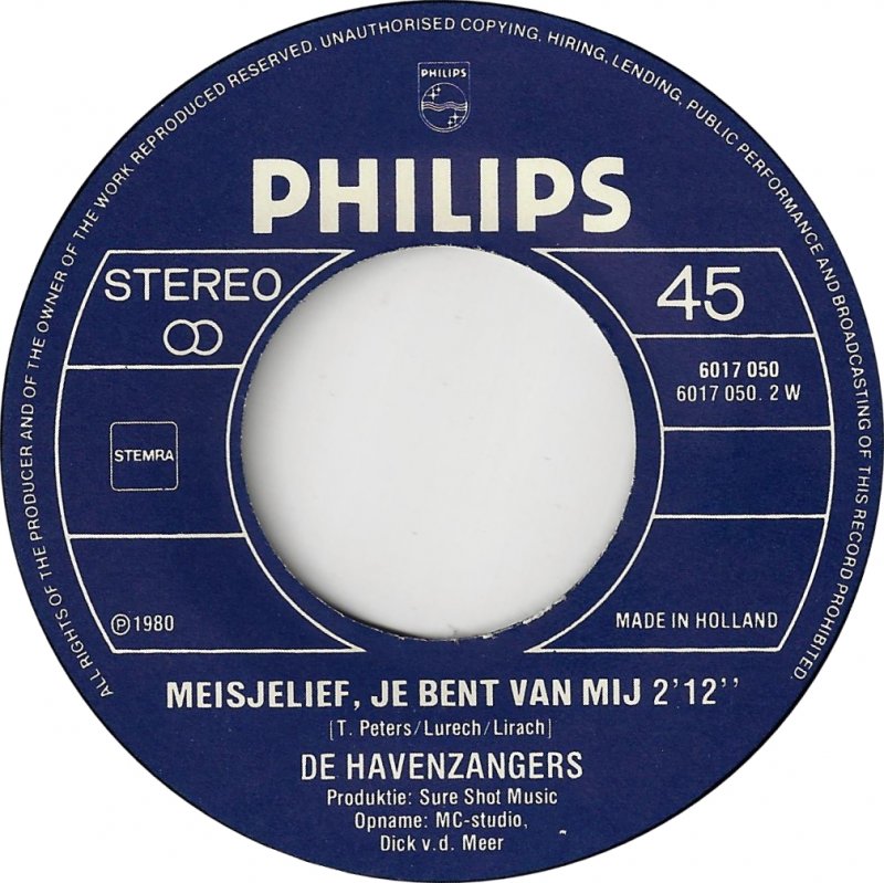 Havenzangers - Neem Mij Met Je Mee 30206 Vinyl Singles Goede Staat