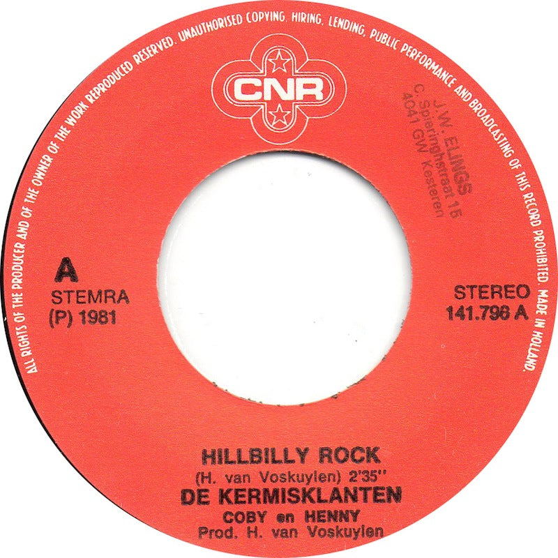 Kermisklanten - Hillbilly Rock 10004 Vinyl Singles VINYLSINGLES.NL