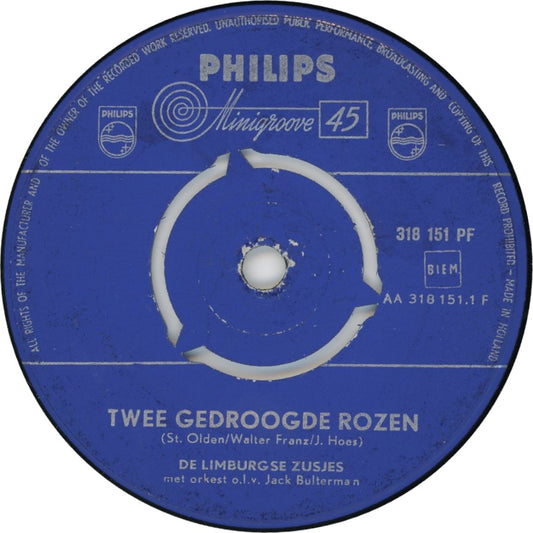 Limburgse Zusjes - Twee Gedroogde Rozen 14519 16884 Vinyl Singles VINYLSINGLES.NL