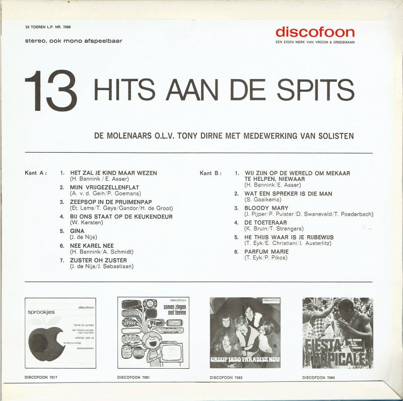 Various - 13 Hits Aan De Spits No. 1 (LP) 48166 Vinyl LP VINYLSINGLES.NL